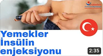 Yemekler insülin enjeksiyonu